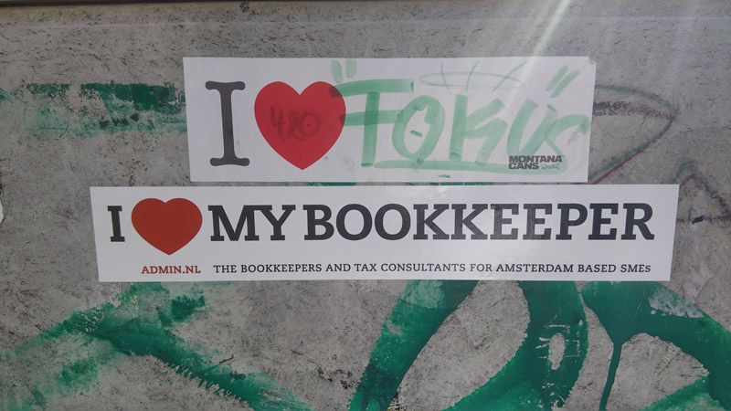 0326. I love Fokus Montana cans gold black Graffiti paint 1UP Buchhalter sticker accountant bookkeeper tax expert Amsterdam.jpg